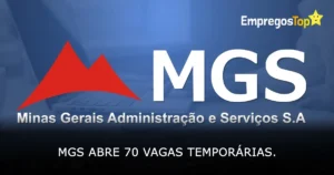 MGS disponibiliza 70 oportunidades de emprego em Minas Gerais, incluindo vagas em Juiz de Fora