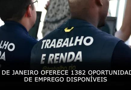 Rio de Janeiro oferece 1382 oportunidades de emprego disponíveis