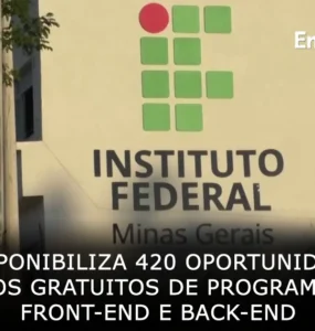 IFMG disponibiliza 420 oportunidades em cursos gratuitos de programação front-end e back-end