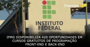 IFMG disponibiliza 420 oportunidades em cursos gratuitos de programação front-end e back-end
