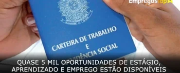 Quase 5 mil oportunidades de estágio, aprendizado e emprego estão disponíveis no Rio de Janeiro