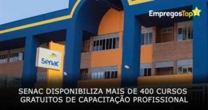 Senac disponibiliza mais de 400 cursos gratuitos de capacitação profissional na Região Metropolitana de BH