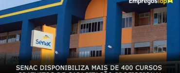 Senac disponibiliza mais de 400 cursos gratuitos de capacitação profissional na Região Metropolitana de BH
